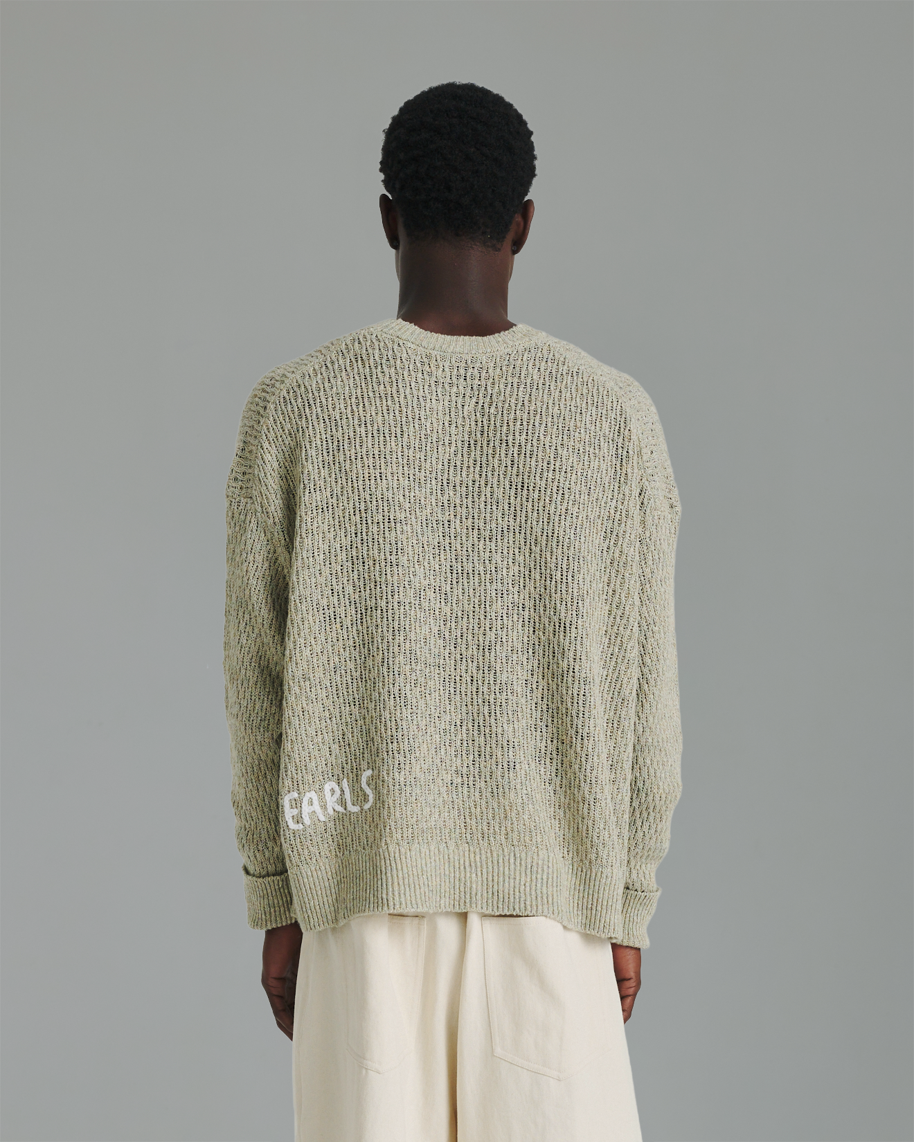 Linen Knit Crew - Green