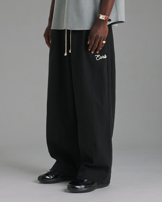 Cotton/Linen Easy Pant - Black