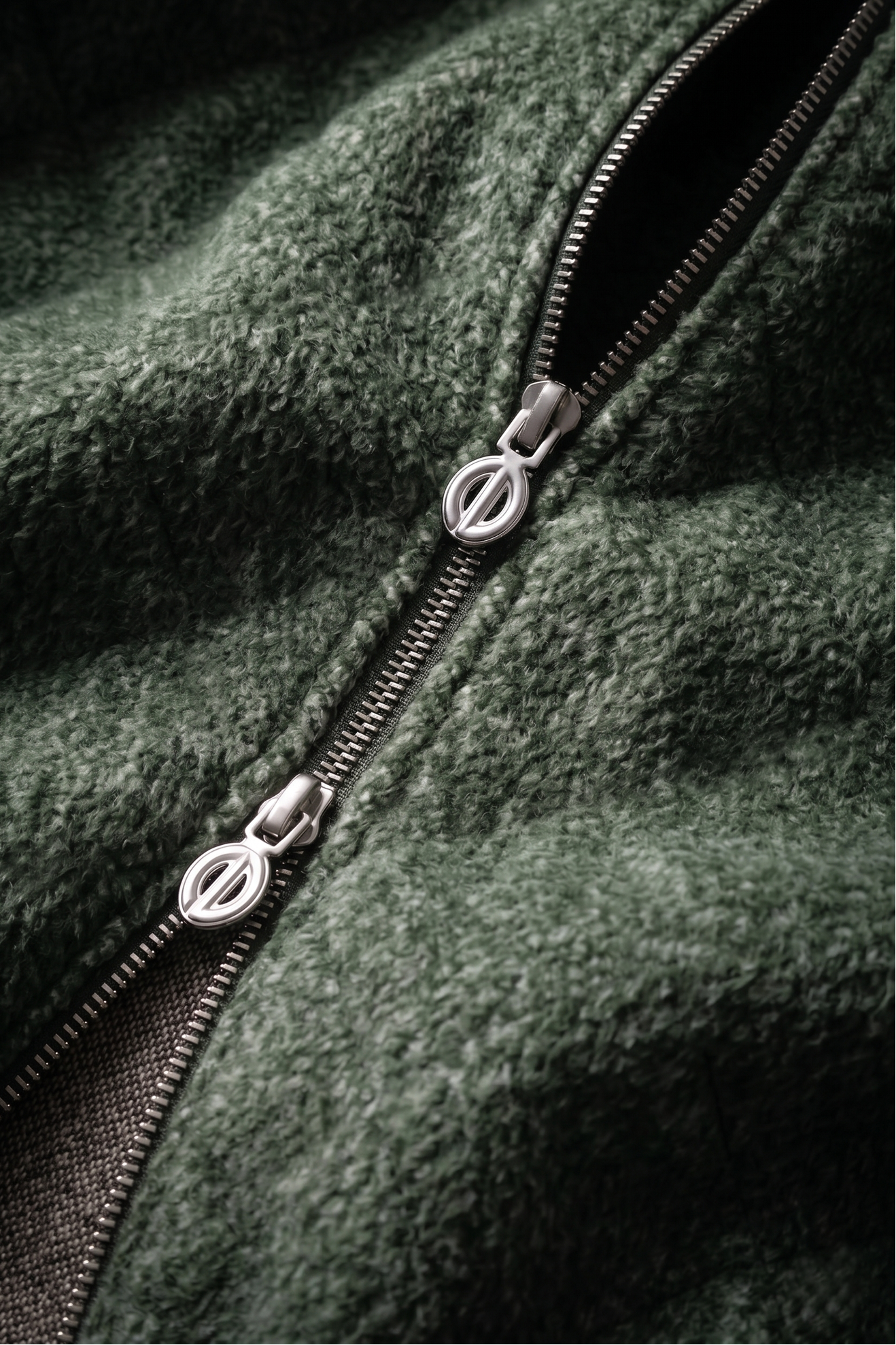 Moss Zip Hood - Green