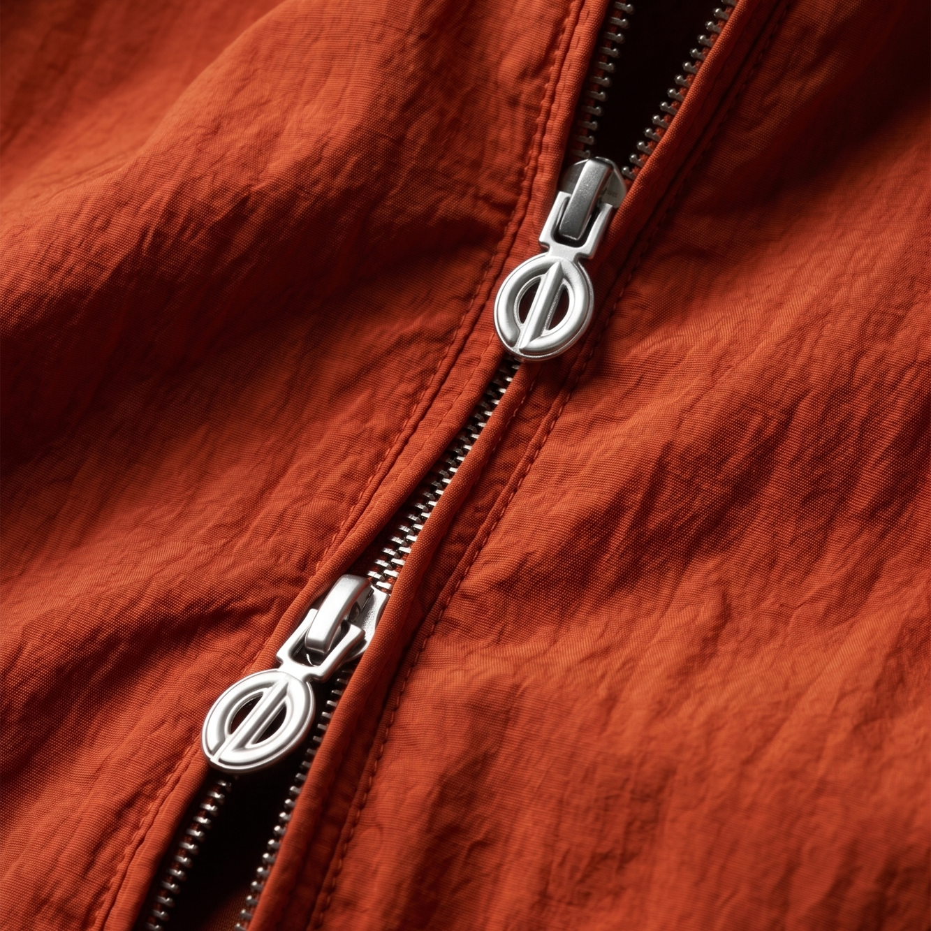 Nylon Zip Hood - Brick