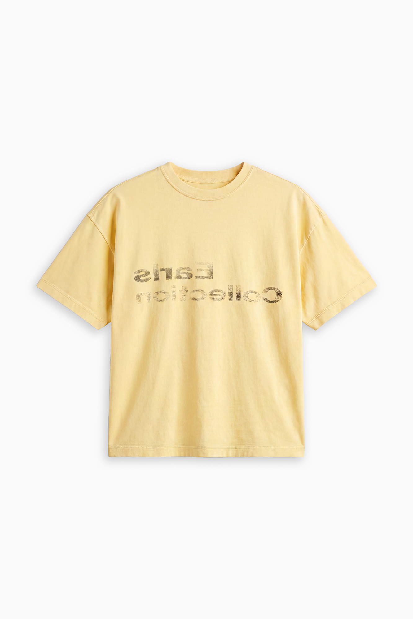 Reverse Logo Tee - Pale Yellow