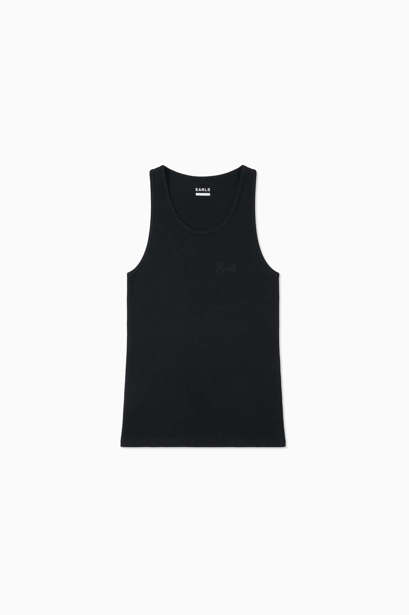 Waffle Singlet - Black