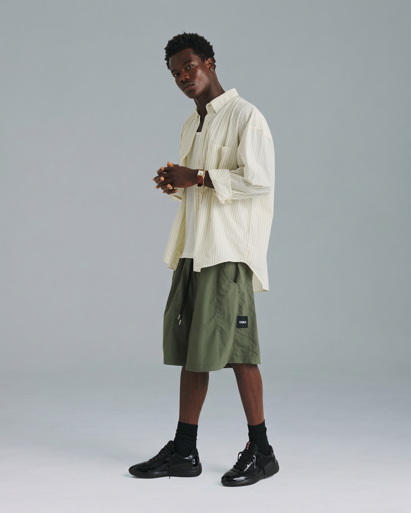 Thread Shirt - Olive Stripe
