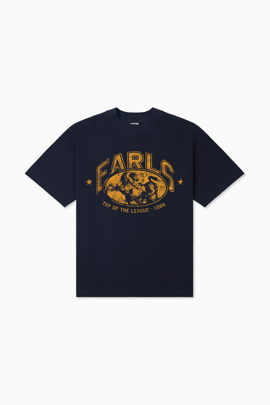 Top of the League Tee - Navy Waffle